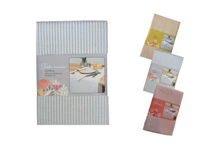 Dekorační běhoun SHIMORA 150x45 cm – elegantní pruhy