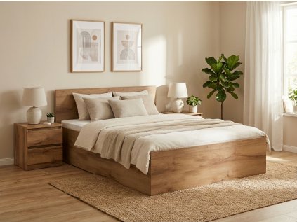 Bett SOFIA 120 x 200 cm, Eiche-Artisan