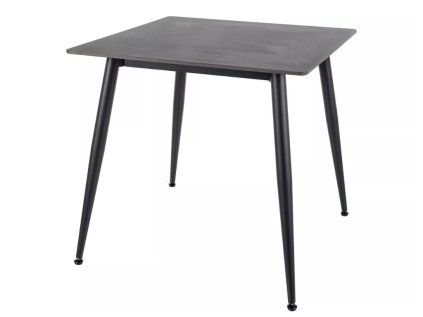 Stylový čtvercový stůl RION 80x80 cm s černým mramorovým dekorem