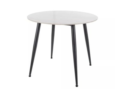 Stylový stůl RION 90 cm kulatý s keramickou deskou a mramorovým dekorem