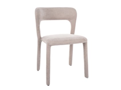Moderní čalouněná jídelní židle WIND béžová s pohodlným sedákem