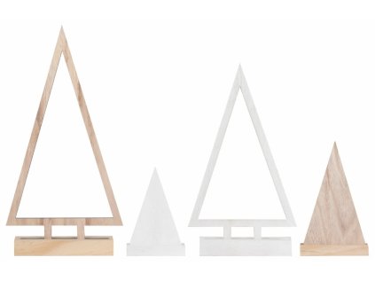 Dřevěné vánoční stromečky NORDIC FOREST v minimalistickém stylu