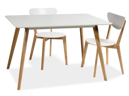 48425 akce bily jidelni stul milan 140x80 ii jakost