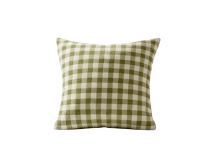 Povlak na polštářek KELVIO zelený 45x45 cm v moderním kostkovaném designu