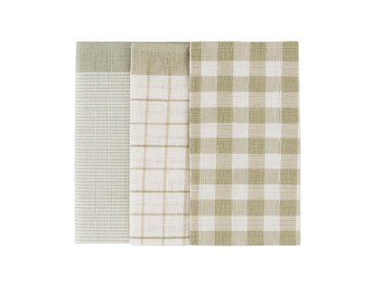 Kuchyňské utěrky VILENA zelené 50x70 cm v sadě 3 kusů