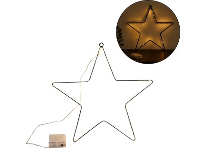 LED vánoční hvězda STARQUE černá 40 cm – moderní dekorace