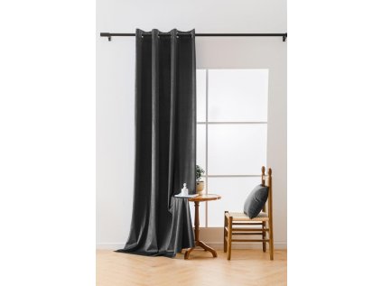 Tmavě šedý zatemňovací závěs VELVET 140x250 cm pro elegantní interiér