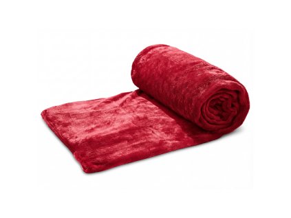Červená mikroplyšová deka CALMI 150×200 cm – hřejivá a měkká
