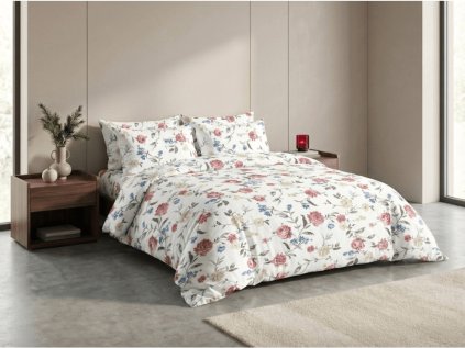 Elegantní bílé povlečení s jemnými květy pro klidný spánek