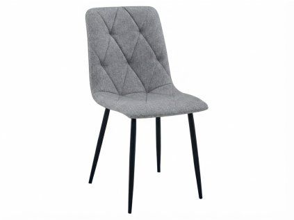 Grauer Stuhl LIBRA PLATINUM GREY mit schwarzen Beinen
