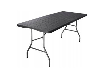 Skládací cateringový stůl CATERON 70x180 cm hnědý