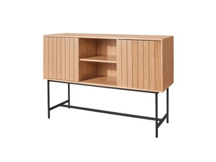 Komoda se skříňkami VALMOR 90x127 cm, dekor dub v moderním interiéru