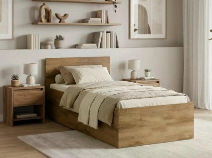 Postel SOFIA 80 x 200 cm, dub artisan