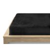 Mikroplüsch-Bettlaken 90 x 200 cm Schwarz