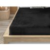 Mikroplüsch-Bettlaken 90 x 200 cm Schwarz