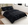 Bavlněné povlečení TEMPESTA černá s mramorovým efektem