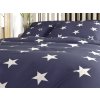 Hvězdné bavlněné povlečení LINE STAR v tmavě modrém provedení