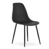 Černá jídelní židle OSAKA s černými kovovými nohami pro moderní interiér
