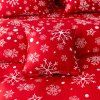 Povlečení z mikrovlákna SNOWFALL červené pro dokonalý zimní styl