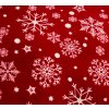 Povlečení SNOWFALL červené – mikroplyš s vánoční atmosférou