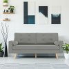 Grau 3-Sitzer Sofa MANDI VELVET