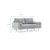 Grau 3-Sitzer Sofa MANDI VELVET