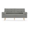 Grau 3-Sitzer Sofa MANDI VELVET