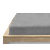 Mikroplüsch-Bettlaken 90 x 200 cm Hellgrau