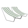 Sada 2 ks skládacích plážových lehátek SAND, světle zelené pruhy