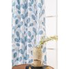 Bílobéžové závěsy VIENTE s modrým listovým vzorem - Snadno kombinovatelné s ostatními prvky vašeho interiéru pro harmonický vzhled.