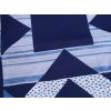 Geometrický vzor PATCHWORK - modré bavlněné povlečení do ložnice