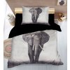 Exkluzivní 3D povlečení SLON šedé pro milovníky přírody