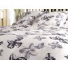 Povlečení BLACK BUTTERFLY krémové s černými motýly z mikrovlákna