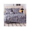 Povlečení na dvoulůžko VLOČKA modrošedé s vánočními motivy + bílé prostěradlo