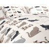 Béžové povlečení PATTERNED CATS – veselý a útulný design pro váš domov