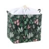 Koš na hračky a prádlo FLOWERS s praktickou šňůrkou pro uzavření 50x40x50 cm