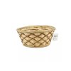 Dekorační košík MANDO z bambusu – průměr 19 cm, výška 8 cm, stylový doplněk na servírování i sváteční výzdobu.