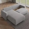 Beige ausziehbares Ecksofa TAFIRA, beidseitig