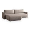 Beige ausziehbares Ecksofa TAFIRA, beidseitig