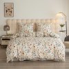 Elegantní povlečení z mikrovlákna HERBALIS krémové s jemným květinovým vzorem