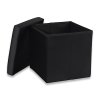 Schwarzer faltbarer Hocker CUBEXO VELVET M