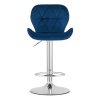 Blauer Barhocker WEST VELVET