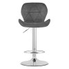 Grauer Barhocker WEST VELVET