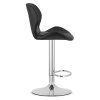 Luxusní barová židle WEST černá z umělé kůže s otočnou funkcí