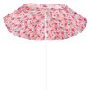 Letní slunečník FLAMINGO 200 cm – motiv plameňáků, hrot do písku, praktický kloub