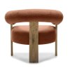 Designové křeslo KOKEI hnědo-cihlové – moderní tvar a přírodní materiály kokei non 54 6 002