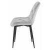 Pohodlná sametová židle TOR světle šedá – ideální do jídelny
