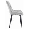 TOR jídelní židle v sametovém provedení – světle šedá elegance