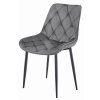 Samtige Esszimmerstuhl TOR, dunkelgrau