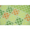 Povlečení z mikrosaténu VELLARI zelené – patchwork oranžovo-zelený